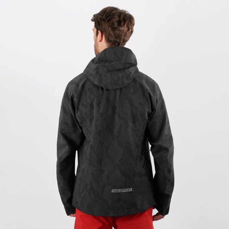 Black Salomon Outlaw 3L Shell Men's Ski Jackets | IE GR8126